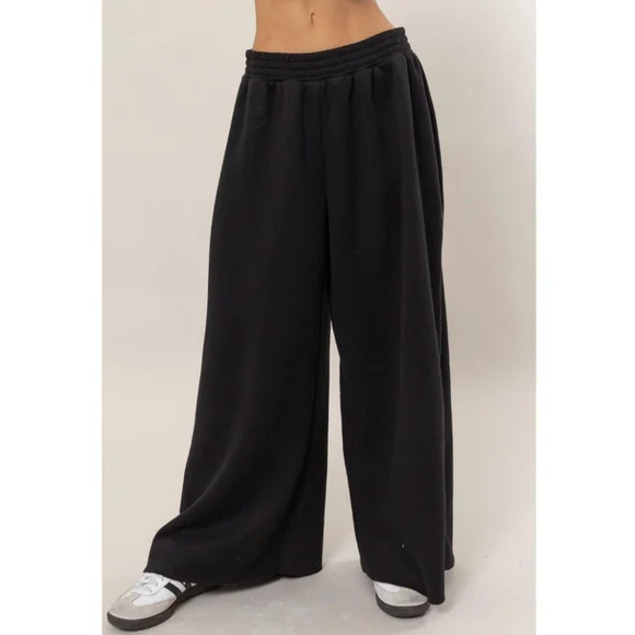 #836 🛑S,M Boho Chic Fabulous Wide-Leg Side Zipper Sweatpant - Picture 13 of 15